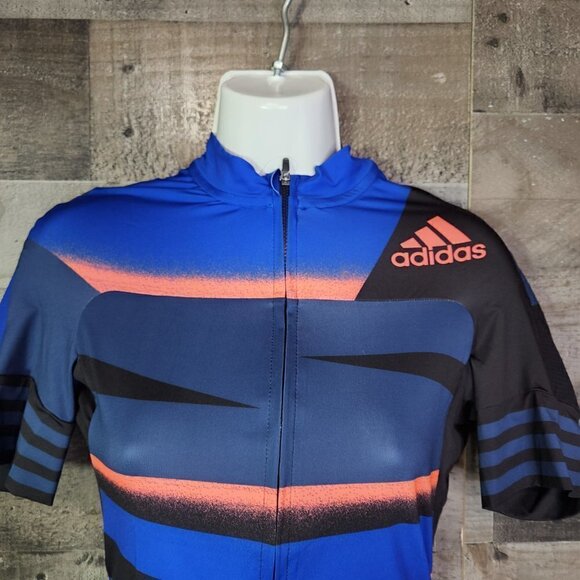 New Adidas Women's Adistar Cycling Jersey Tech Blue M - Picture 3 of 12